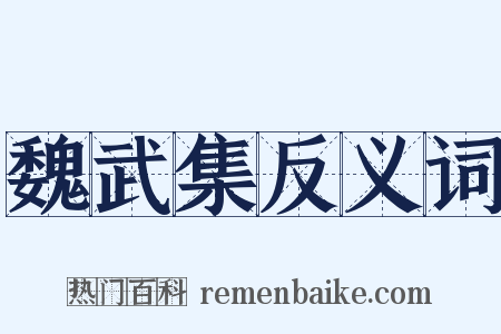 魏武集反义词是什么意思的图片